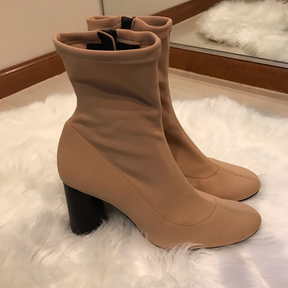 TOPSHOP Heeled Sock Boots